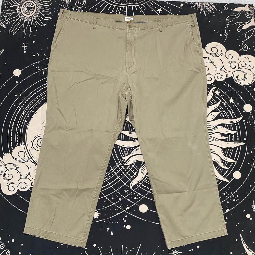 Dockers Khakis Pant Mens 50x29 Beige Cotton Straight Utility Workwear Stretch